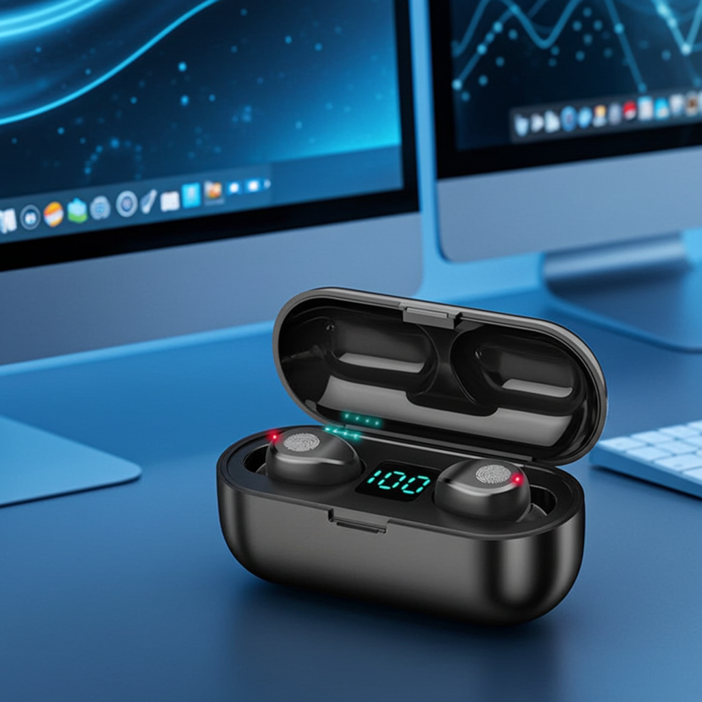 Auriculares Bluetooth Inalámbricos con batería digital